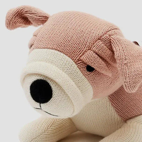 Plush Peach Cotton Polyester Stuffed Dog Toy - Omega Lifestyles