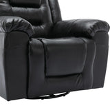 Manual Rocking 360-Degree Swivel Recliner Chair With PU Upholstery - Omega Lifestyles