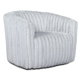 Mid-Century Modern Plush Fabric Swivel Chair - Omega Lifestyles