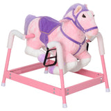 Plush Spring Rocking Horse With Sounds And Saddle - Omega Lifestyles