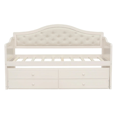Twin Daybed With Pull-Out Trundle And Storage Drawers - Omega Lifestyles