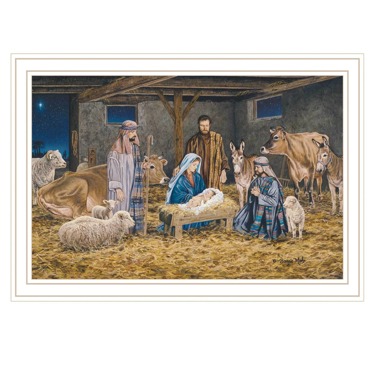 Framed Multicolor Nativity Wall Art Home Decor - Omega Lifestyles