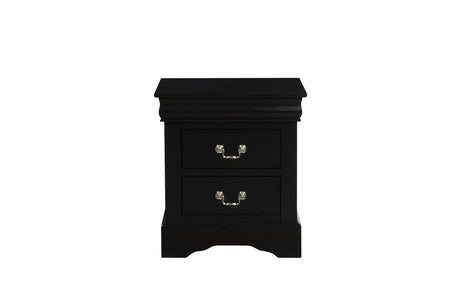 Black Synthetic Wood Modern Philippe III Nightstand - Omega Lifestyles