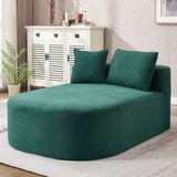 Oversized Plush Corduroy Chaise Lounge Sleeper Sofa Bed Twin