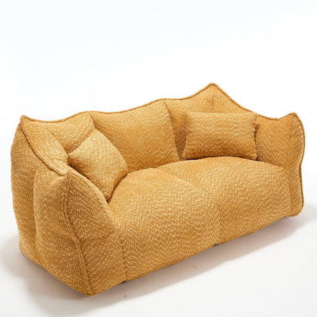 Chenille Dual Bean Bag Chair With Foam Core - Omega Lifestyles