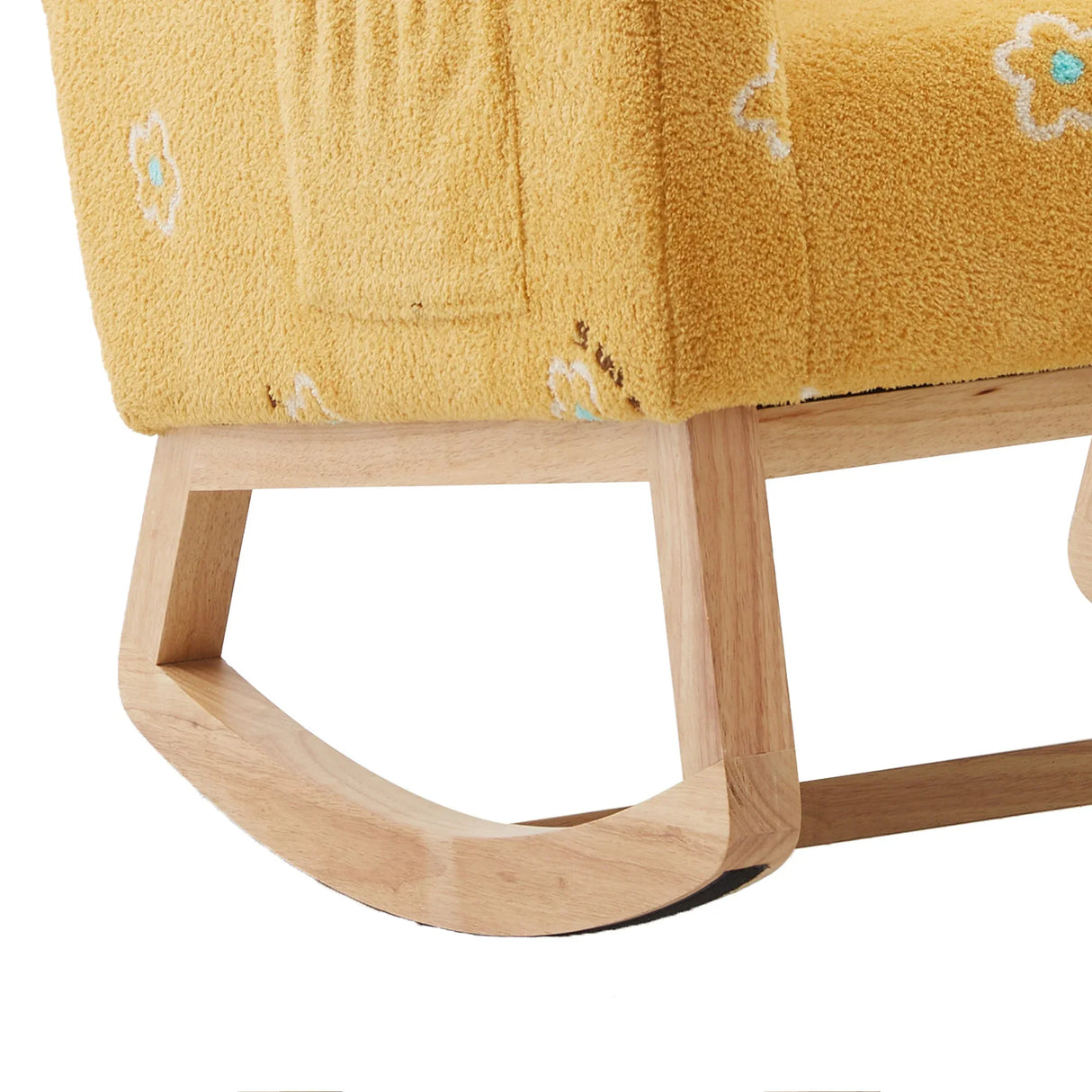 Mustard Boucle Foam Upholstered Nursery Rocking Chair - Omega Lifestyles