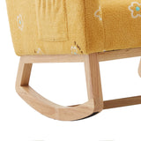 Mustard Boucle Foam Upholstered Nursery Rocking Chair - Omega Lifestyles