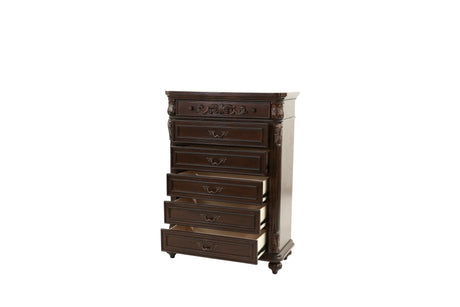 Traditional Antique Cherry Walnut Chest Of Drawers Furniture - Omega Lifestyles