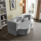 Full Size Plush Corduroy Folding Sleeper Sofa Bed With Pillows - Omega Lifestyles