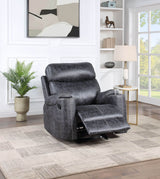 Microfiber Manual Recliner Chair With Stainless Steel Cupholder