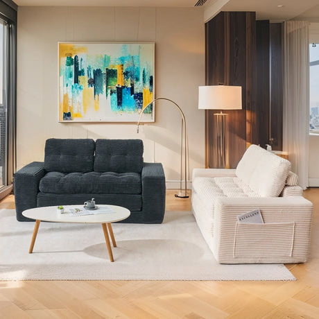 Convertible Loveseat Sofa Bed With Memory Foam Comfort - Omega Lifestyles