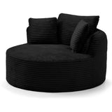 Modern Corduroy Boneless Floor Round Lounge Chair With Pillows - Omega Lifestyles