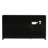 Modern Black Particle Board MDF TV Stand Cabinet - Omega Lifestyles
