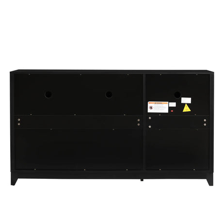 Modern Black Particle Board MDF TV Stand Cabinet - Omega Lifestyles