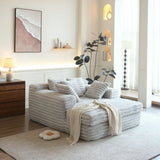 Oversized Corduroy Upholstered Sleeper Chaise Lounge Chair - Omega Lifestyles