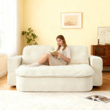 Modern Foldable Linen Sofa Bed With 2 Pillows - Omega Lifestyles