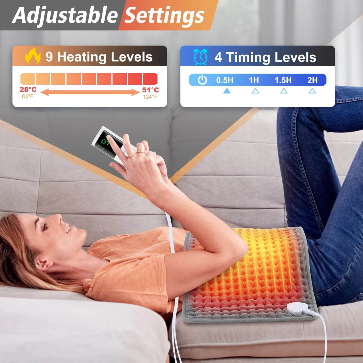 Electric Heated Plush Micro-Plush Heating Pad - Sleep Galleria