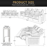 Power Recliner Genuine Leather Fully Adjustable With RGB Lighting - Omega Lifestyles