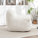 Faux Fur Comfy Bean Bag Chair With Back Support - Omega Lifestyles