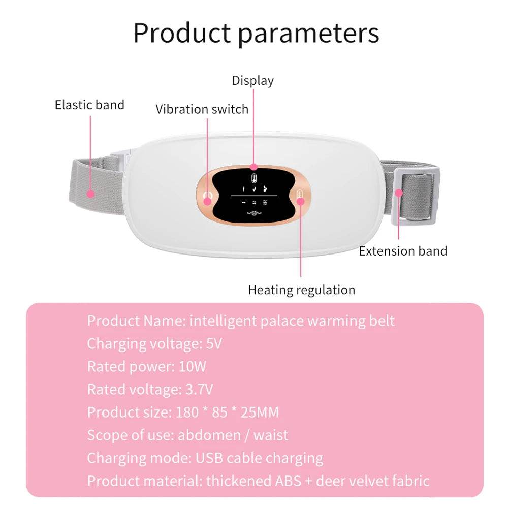 Electric Heating Menstrual Pain Relief Massage Belt - Sleep Galleria