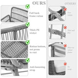 3-Piece Modular L-Shaped Outdoor Patio Furniture Set - Omega Lifestyles