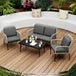 4-Piece Outdoor Patio Furniture Set With Cushions - Omega Lifestyles