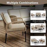 4-Piece Outdoor Patio Furniture Set With Cushions - Omega Lifestyles