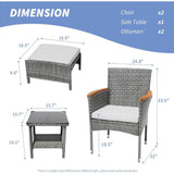 5-Piece Gray Wicker Outdoor Patio Furniture Set - Omega Lifestyles