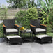 5-Piece Gray Wicker Outdoor Patio Furniture Set - Omega Lifestyles