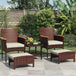 5-Piece Gray Wicker Outdoor Patio Furniture Set - Omega Lifestyles