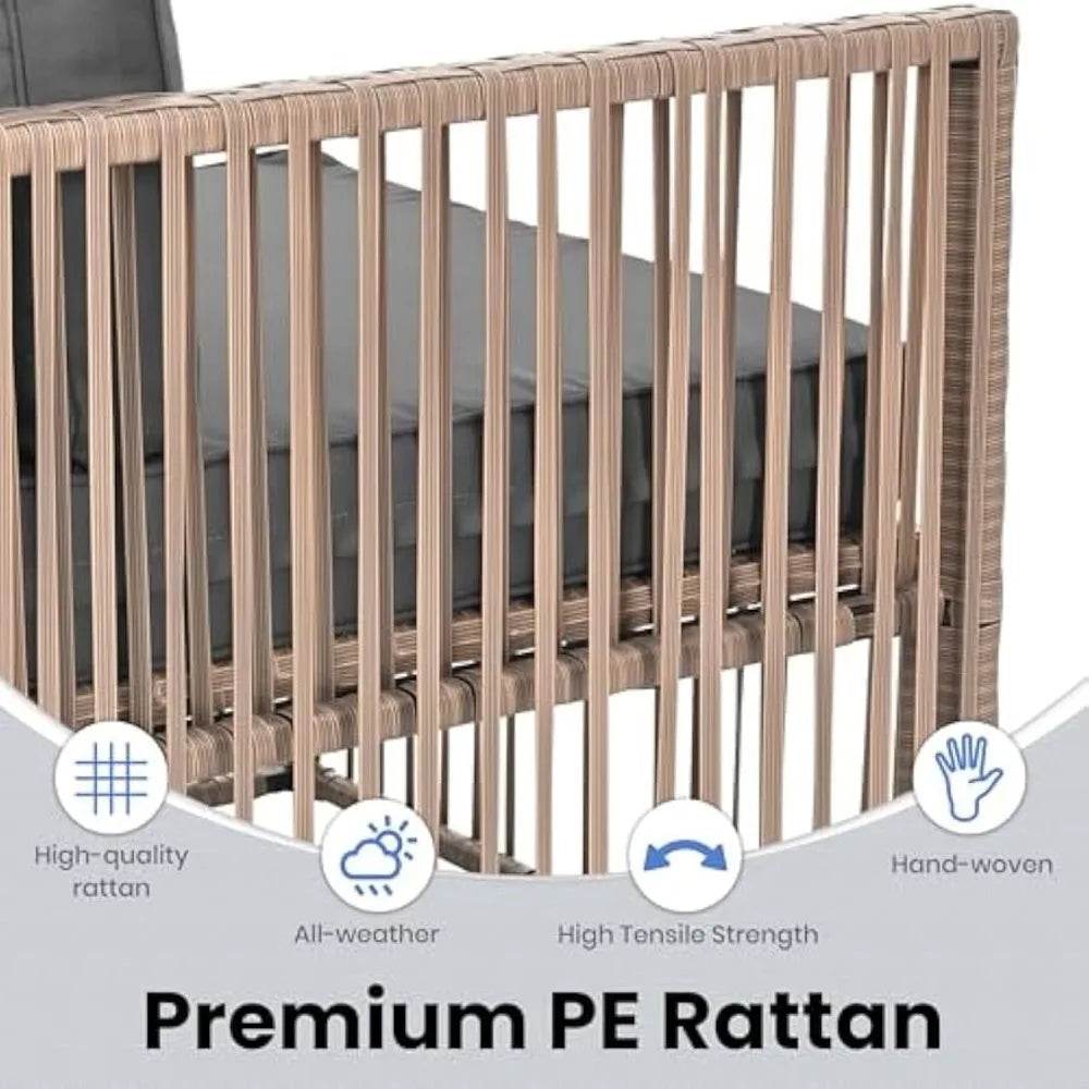 7-Piece All-Weather PE Rattan Outdoor Sectional Set - Omega Lifestyles