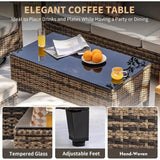 7-Piece PE Wicker Outdoor Patio Furniture Set - Omega Lifestyles