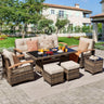 7-Piece PE Wicker Outdoor Patio Furniture Set - Omega Lifestyles