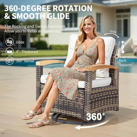 7-Piece PE Wicker Outdoor Patio Furniture Set - Omega Lifestyles