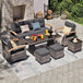7-Piece PE Wicker Outdoor Patio Furniture Set - Omega Lifestyles