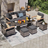 7-Piece PE Wicker Outdoor Patio Furniture Set - Omega Lifestyles