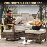 7-Piece PE Wicker Outdoor Patio Furniture Set - Omega Lifestyles
