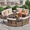 9-Piece Half-Moon Outdoor Patio Furniture Set - Omega Lifestyles