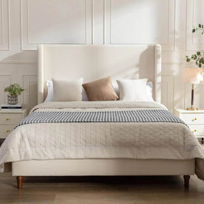 Modern Upholstered Platform Bed Frame - Omega Lifestyles