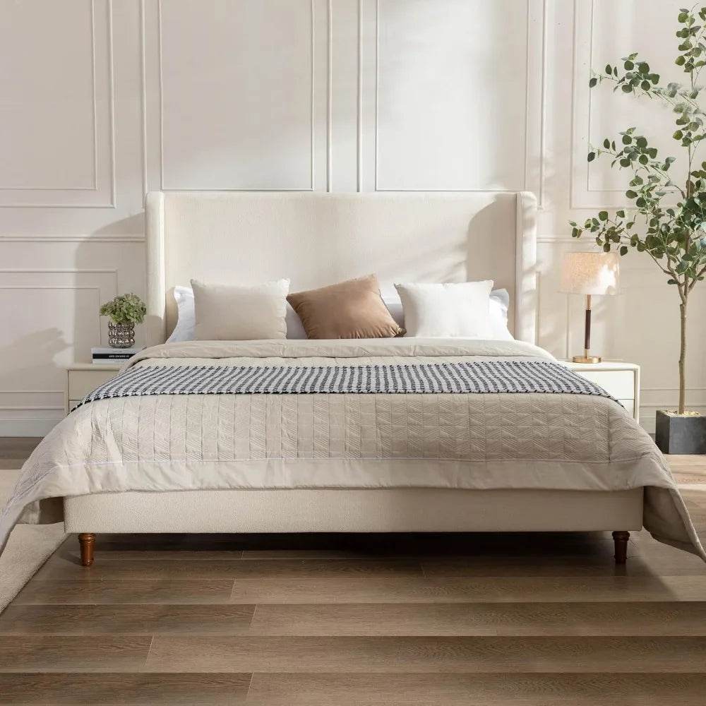 Modern Upholstered Platform Bed Frame - Omega Lifestyles