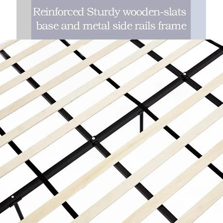 Modern Upholstered Platform Bed Frame - Omega Lifestyles