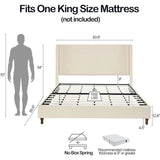 Modern Upholstered Platform Bed Frame - Omega Lifestyles