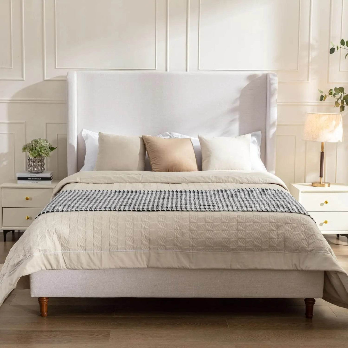 Modern Upholstered Platform Bed Frame - Omega Lifestyles