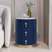 Modern Velvet Upholstered Nightstand With Stone Top - Omega Lifestyles