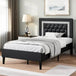 Upholstered Platform Bed Frame With Tufted Headboard - Omega Lifestyles
