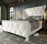 Velvet Wingback Platform Bed Frame - Omega Lifestyles
