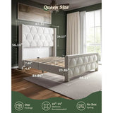 Velvet Wingback Platform Bed Frame - Omega Lifestyles