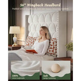 Velvet Wingback Platform Bed Frame - Omega Lifestyles