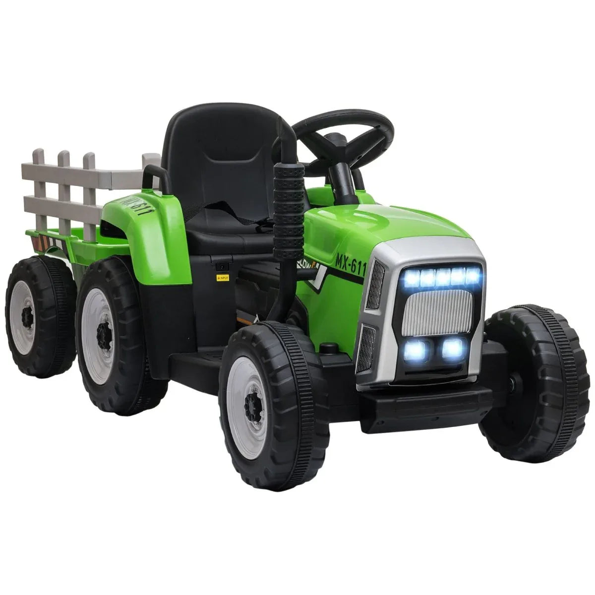 12V Battery Powered Kids Ride-On Tractor With Trailer - Omega Lifestyles