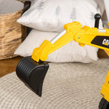 CAT Licensed Kids Ride - On Excavator Toy With Shovel And Storage - Aosom - Omega Lifestyles
